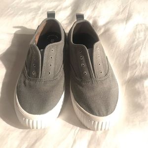Gray Sperry slip ons